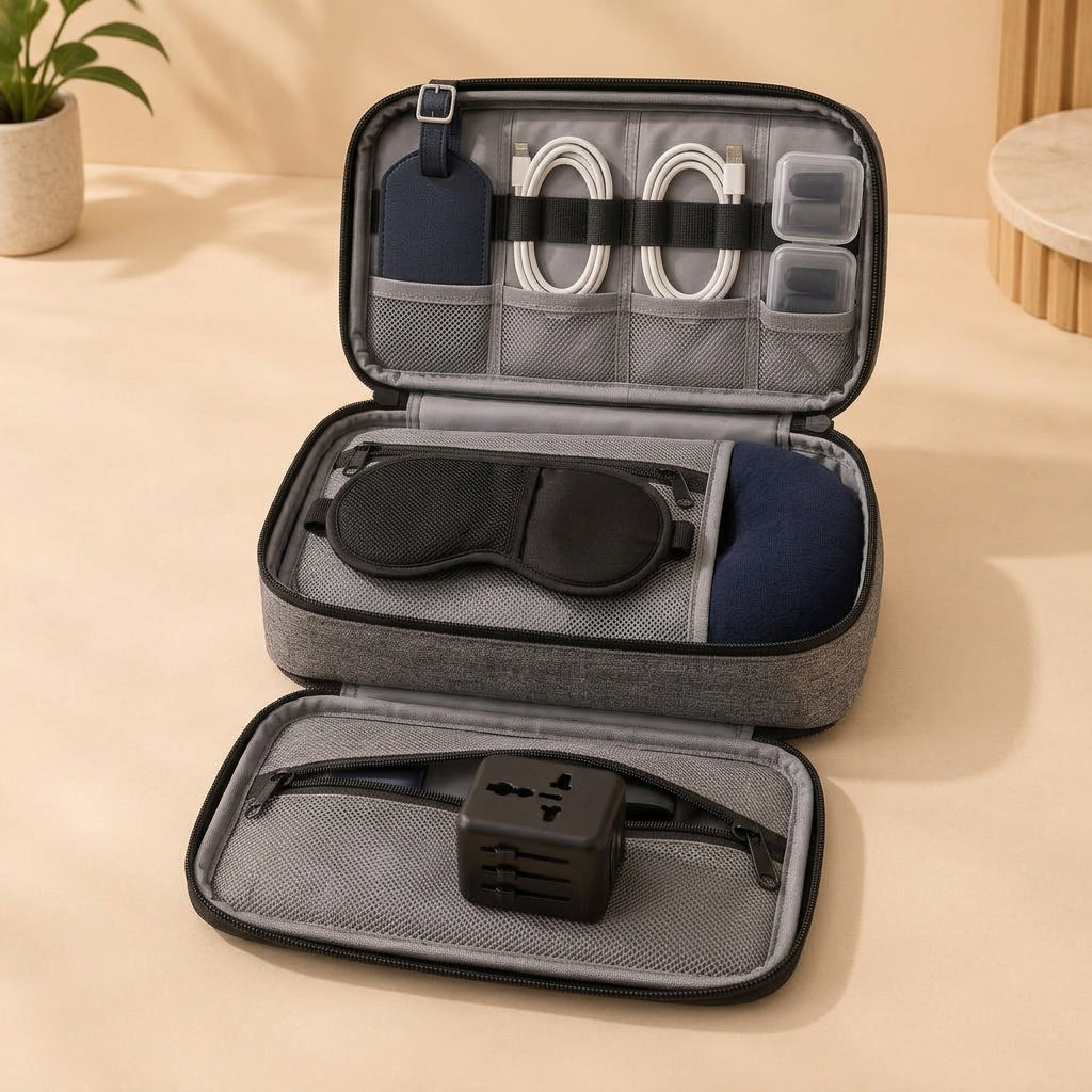 Pack Essential Nomade Travel — pochette avec tous les articles rangés